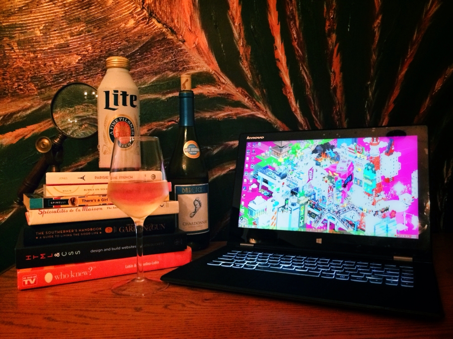 A lot of things go into building a lifestyle website! Wine, beer...!